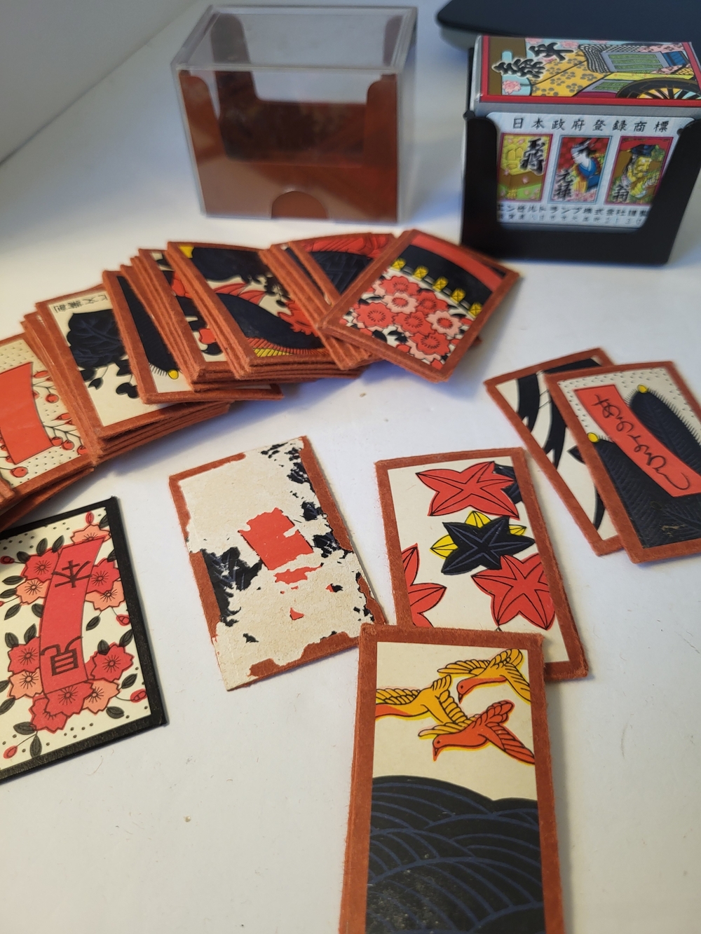 2 Traditional Japanese Hanafuda Card Set - One New And Unopened Vintage